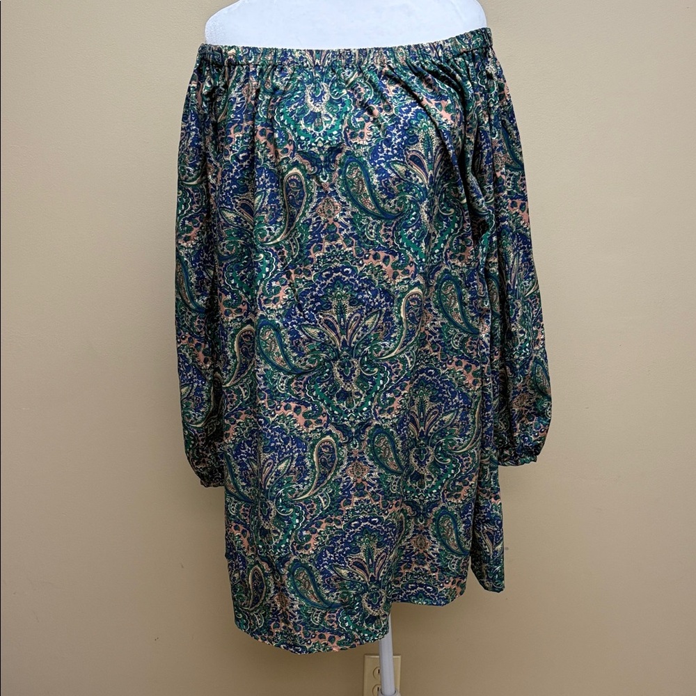 ASOS‎ Green and Blue Paisley Mini Dress